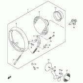 Схема вузла: Фара для Suzuki GZ250 Marauder