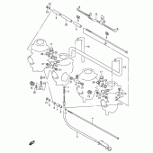 Схема вузла: З'єднувачі карбюратора (Model s/t/v) для Suzuki RF600