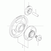 Схема вузла: Привід стартера для Suzuki GSF1200 Bandit S