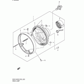 Схема узла: Фара (Gsx1400k2/uk2/k3/uk3 e2, e19) для Suzuki GSX1400