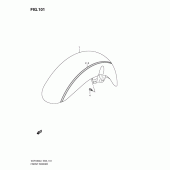 Схема вузла: Переднє крило (Vlr1800tl1 e24) для Suzuki VLR1800 Intruder C1800R/ Boulevard C109R