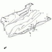 Схема узла: Нижние молдинги (Юбки) (Model k3/k4) для Suzuki AN650 Burgman (EU analogue of SkyWave)