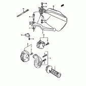 Схема вузла: Правий пульт управління рульовий для Suzuki DR650 DR650R