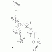Схема вузла: Передній гальмівний шланг Suzuki GSX600 Katana