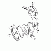 Схема вузла: Фара (E17, E18, E21, E22, E25, E26, E34, E39) для Suzuki GS1000