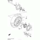Схема узла: Заднее колесо (Gsx-S750Al5 E28) для Suzuki GSX-S750