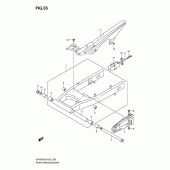 Схема узла: Задний рычаг (Маятник) для Suzuki SFV650 Gladius