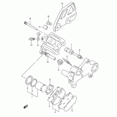 Схема узла: Задний тормозной суппорт (Model r/s/t) для Suzuki DR350