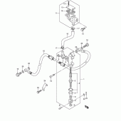Схема узла: Задний тормозной цилиндр для Suzuki GSX-R1000