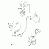 Схема вузла: Електроустаткування для Suzuki GZ250 Marauder