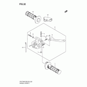 Схема вузла: Ручки керма для Suzuki DR-Z70