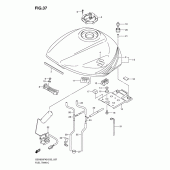 Схема вузла: Паливний бак (Model k8) для Suzuki GSX650