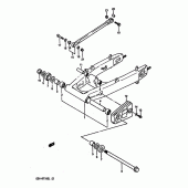 Схема узла: Задний рычаг подвески (Model k) для Suzuki GSX-R1100