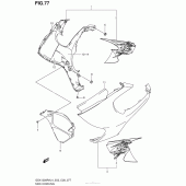 Схема узла: Передний боковой обтекатель для Suzuki GSX1300 Hayabusa