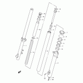 Схема вузла: Передня вилка для Suzuki XF650 Freewind
