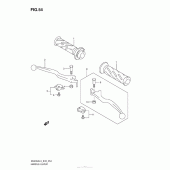Схема вузла: Ручки керма (An400Al3 E33) для Suzuki AN400 Burgman (EU analogue of SkyWave)