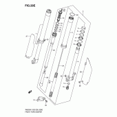 Схема вузла: Передня вилка (Model k6) для Suzuki RM250