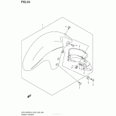 Схема узла: Переднее крыло (Gsx1300Ral4 E03) для Suzuki GSX1300 Hayabusa