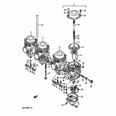 Схема вузла: Карбюратор (Model j/k) для Suzuki GSX-R750