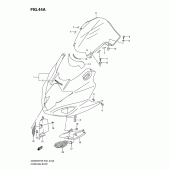Схема вузла: Передній обтічник (Model l0) для Suzuki GSX650