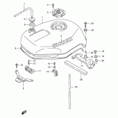Схема вузла: Паливний бак (Model r) для Suzuki GSX-R1100