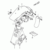 Схема вузла: Заднє крило (E24) для Suzuki DR350