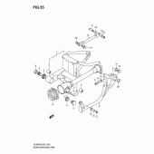 Схема вузла: Задній важіль підвіски Suzuki VL800 Intruder C800/ Boulevard C50