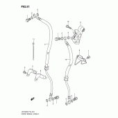 Схема вузла: Передній гальмівний шланг Suzuki UX150 Sixteen