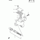 Схема узла: Передний тормозной цилиндр для Suzuki DR650 DR650R