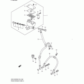 Схема вузла: Передній гальмівний шланг Suzuki GSX1300 Hayabusa