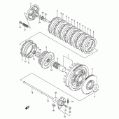 Схема вузла: Зчеплення для Suzuki GSF650 Bandit S