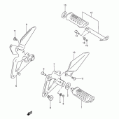Схема вузла: Підніжки для Suzuki GS500