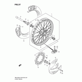Схема вузла: Переднє колесо Suzuki RM-Z450