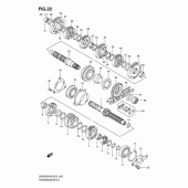 Схема узла: Трансмиссия (Model k8) для Suzuki GSX650