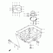 Схема узла: Поддон картера для Suzuki GSX600 Katana