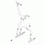 Схема вузла: Передній гальмівний шланг Suzuki GSX-R600