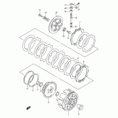 Схема узла: Сцепление для Suzuki DR-Z250