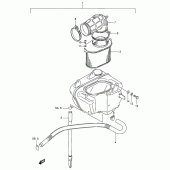 Схема узла: Воздушный фильтр (Rear) для Suzuki VS800 Intruder 800