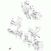 Схема вузла: Підніжки для Suzuki VX800 VX800