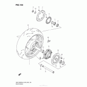 Схема узла: Заднее колесо (Gsx1300Ral3 E03) для Suzuki GSX1300 Hayabusa