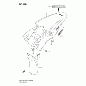 Схема вузла: Заднє крило (Model k7) для Suzuki DR-Z125 DR-Z125