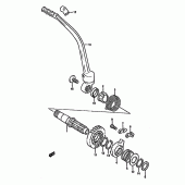 Схема узла: Кикстартер для Suzuki DR350