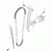 Схема узла: Цепь ГРМ & Натяжитель & Успокоитель для Suzuki GZ250 Marauder