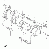 Схема вузла: Передній гальмівний супорт для Suzuki GZ250 Marauder
