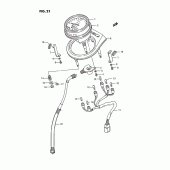 Схема вузла: Спідометр (Model g/j/k/l/m) для Suzuki LS650 Savage