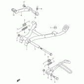 Схема вузла: Підніжка & Задні гальма для Suzuki VX800 VX800