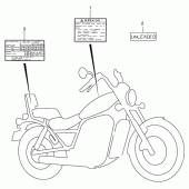 Схема вузла: Наклейки (Model t/v) для Suzuki VS800 Intruder 800