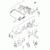 Схема узла: Задний фонарь (Стоп-сигнал) (Model t) для Suzuki DR800