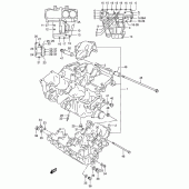 Схема вузла: Картер двигуна для Suzuki RF900