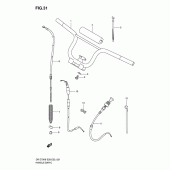 Схема вузла: Кермо & Тросики для Suzuki DR-Z70